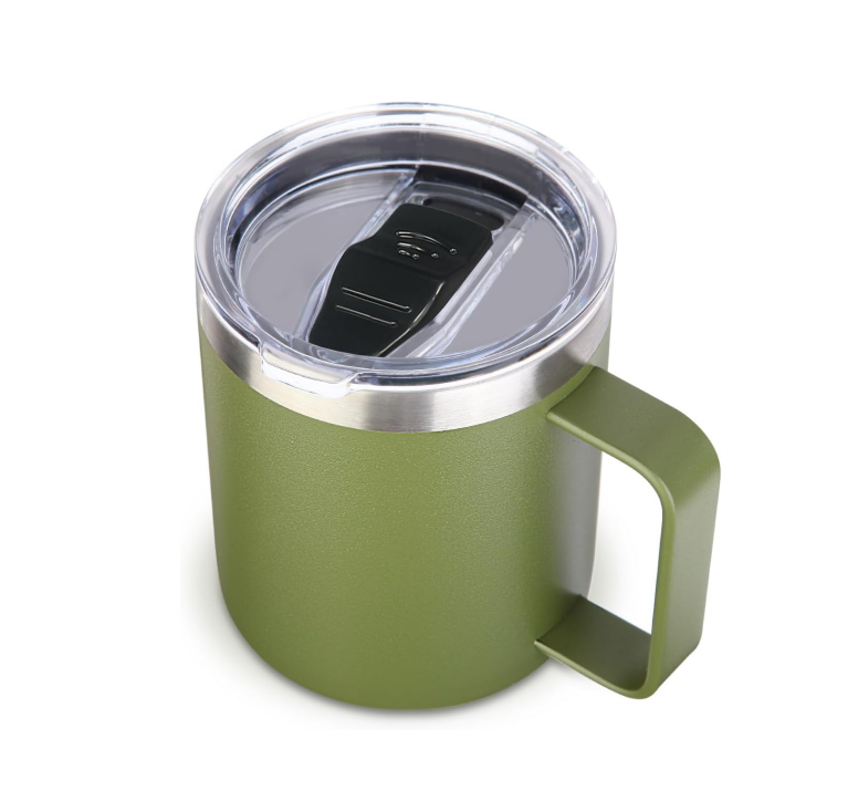 14oz insulated stainless steel coffee mug with leakproof lid